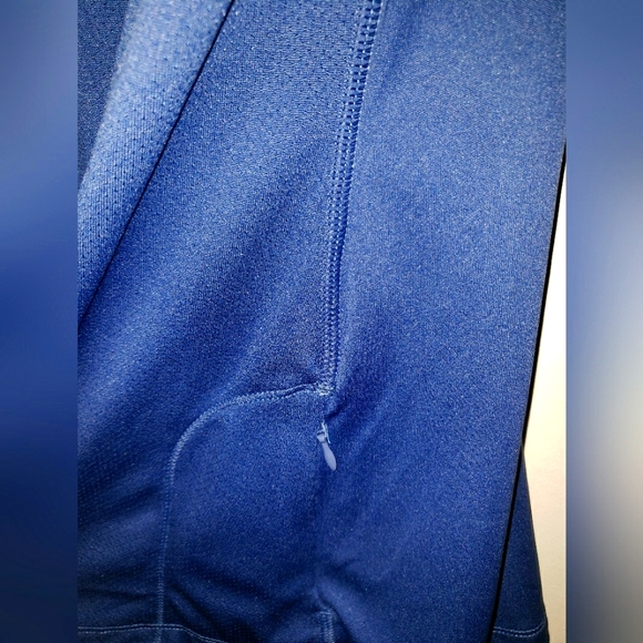 C9 Champion DuoDry Top Shirt Athletic Short Sleeve Cutout Back L Women Blue - Picture 8 of 8